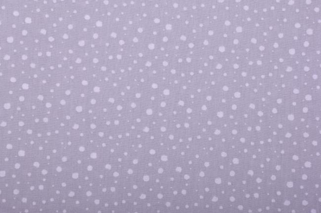 Tkanina baweniana jasno szara w białe kropeczki 9300/061