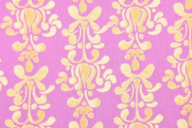Amerykańska bawełna do patchworku fioletowa z ornamentami 199PYOPM/122