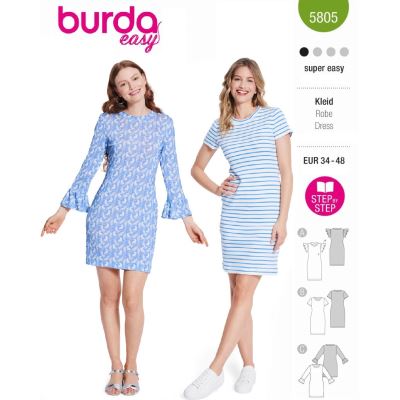 Wykrój na sukienkę w rozmiarze 34-48 5805