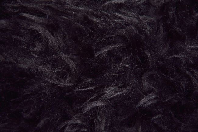 Futro z przyjemnym włosiem czarne PS125