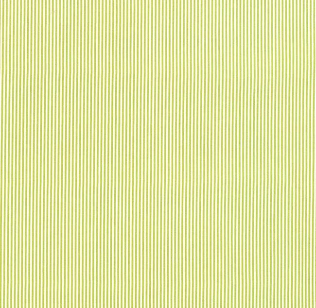 Tkanina bawełniana w delikatne paski w kolorze groszkowej zieleni 05578/024