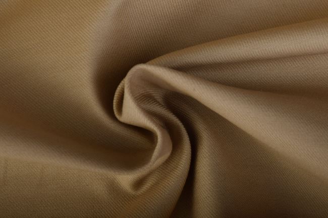 Twill bawełniany - Gabardyna w kolorze ciemnego beżu TI567