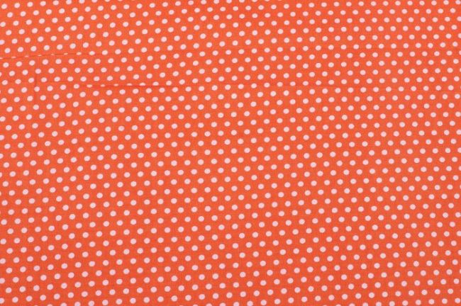 Bawełna pomarańczowa w kropki 6506/036