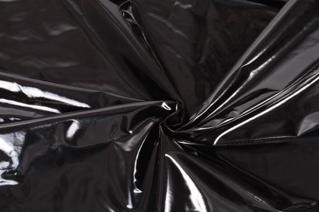 Tkanina lakierowana lateks czarna 0220/999