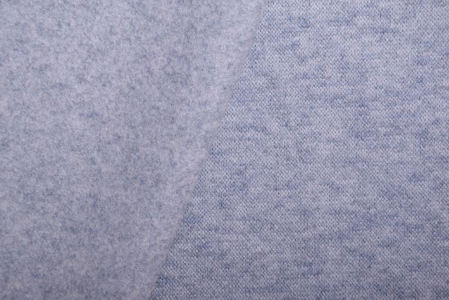 Dzianina swetrowa z włosiem w kolorze niebieskim Q22418-006D