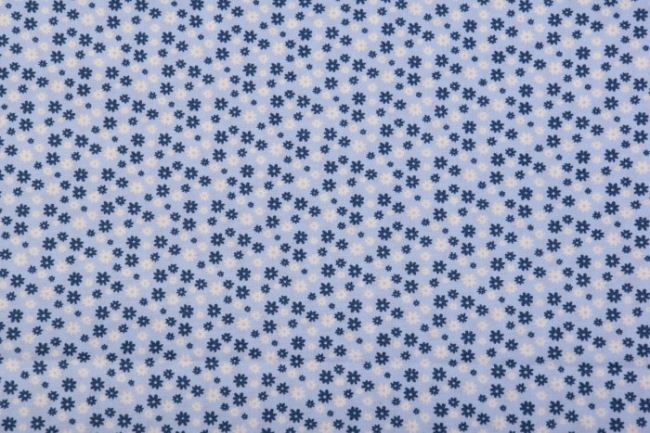 Tkanina bawełniana jasno niebieska w kwiatki 128.747.3002