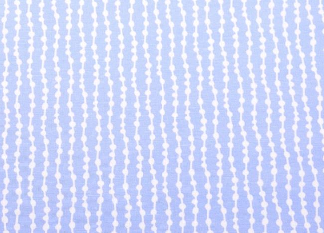 Tkanina dekoracyjna jasnoniebieska z nadrukiem koralików 1230/003