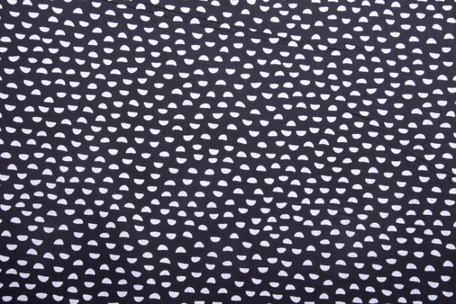 Tkanina bawełniana w kolorze czarnym z drobnym nadrukiem 11103/069
