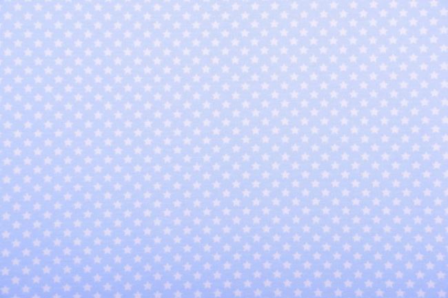 Dzianina bawełniana jasnoniebieska z nadrukiem drobnych gwiazdek 80177