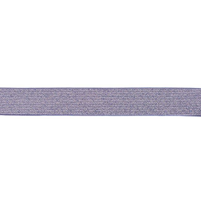 Ozdobna guma niebieska ze srebrną nitką 2,5cm 44261
