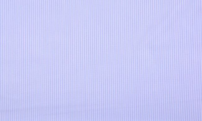 Tkanina bawełniana w drobne, niebieskie prążki 12970/012