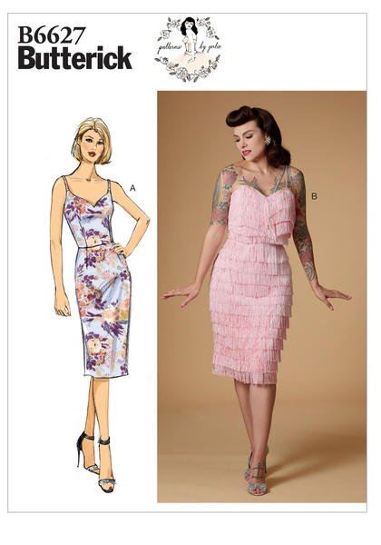 Wykrój Butterick na damskie sukienki w roz. 34-42 B6627-A5