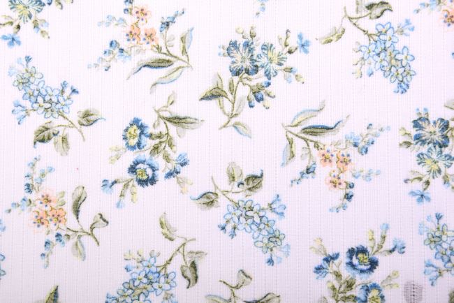 Bawełniana tkanina bluzkowa/sukienkowa z nadrukiem kwiatowym MAR288