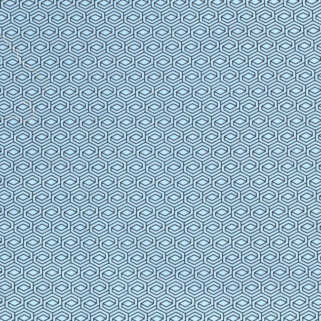 Popelina jasnoniebieska z nadrukiem geometrycznym 15552/003