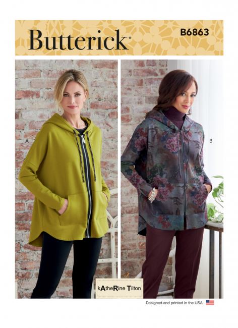 Wykrój na bluzy XS-XXL B6863-A