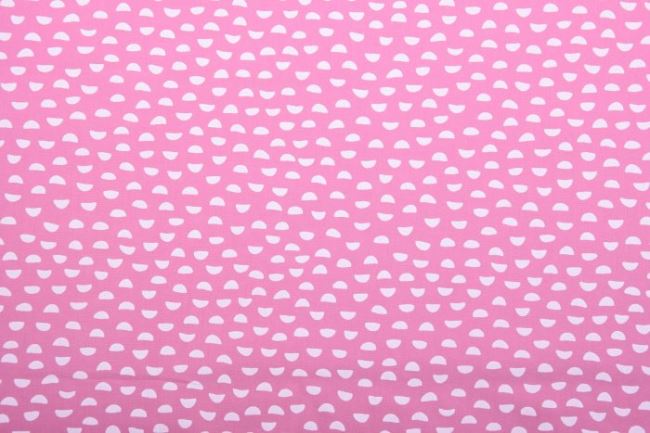 Tkanina bawełniana w kolorze różowym z drobnym nadrukiem  11103/014
