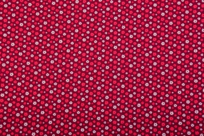 Tkanina bawełniana bordowa w drobne kwiatki 128.747.3004