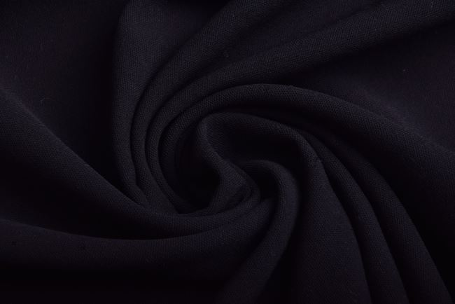 Tkanina wełniana kostiumowa w kolorze czarnym TI488