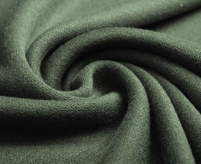 Dzianina swetrowa w kolorze ciemnozielonym CC-13528/2023CL11