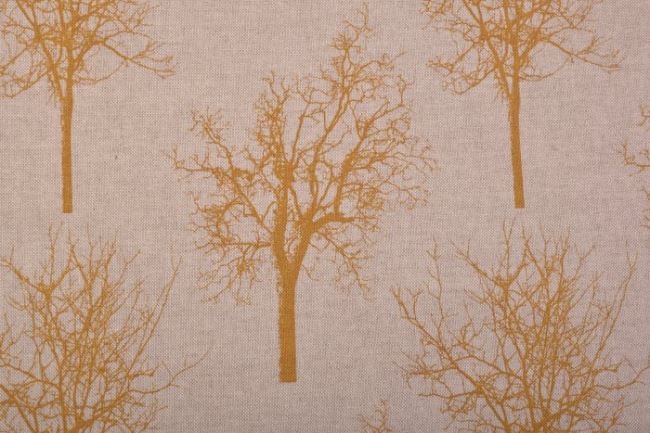 Tkanina dekoracyjna z nadrukiem drzew 1263/034