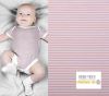 Dzianina bawełniana z kolekcji BABY z jasnoróżowymi paskami 18489/111