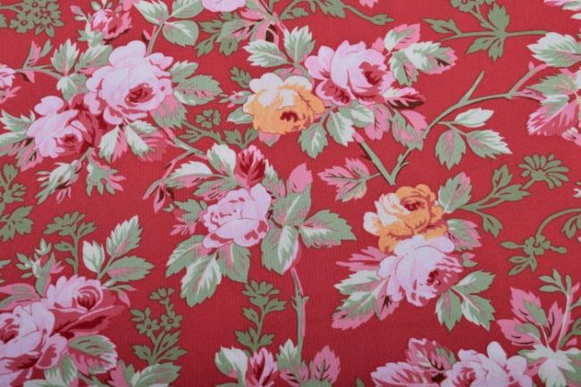 Amerykańska bawełna na patchwork z kolekcji Free Spirit z różami PWVM183.POMEG