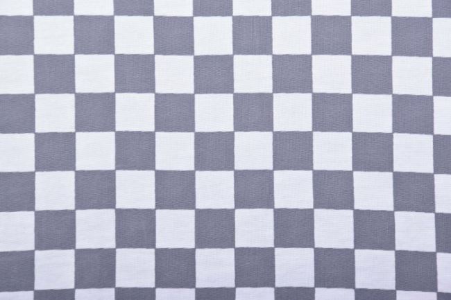 Tkanina bluzkowa kremowa przeźroczysta z kwadratami Q11305-001