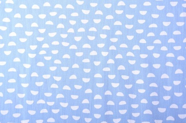 Tkanina bawełniana w kolorze niebieskim z drobnym nadrukiem 11103/003