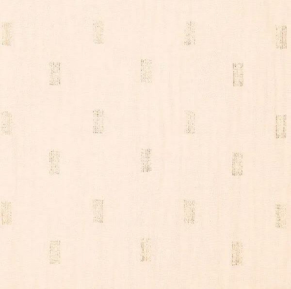 Muślin jasnobeżowy z nadrukiem foliowym 19561/030