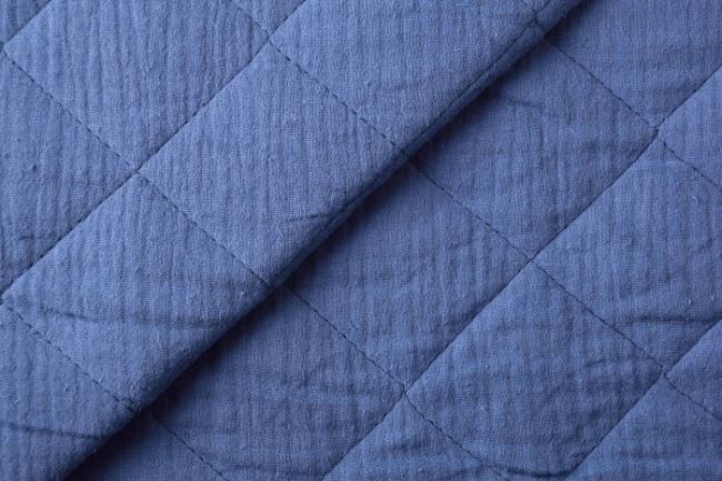 Pikówka bawełniana z muślinu w kolorze niebieskim 133543.3028