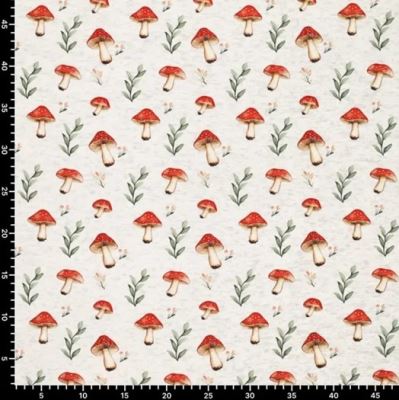 Polar Alpenfleece w szarym kolorze z cyfrowym nadrukiem grzybów 22381/020 (2)
