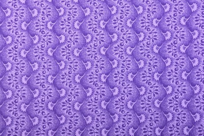 Amerykańska bawełna do patchworku fioletowa z ornamentami 199PYOPM/46