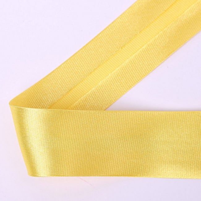 Lamówka atłasowa w kolorze żółtym K-GM0-012520/35
