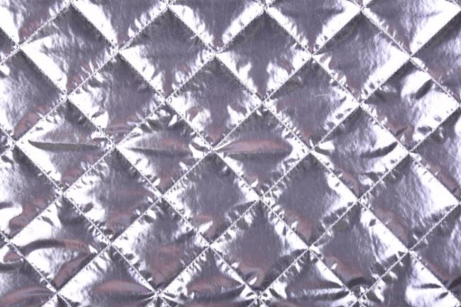 Pikówka srebrna metalizowana ze wzorem rombów 5x5 cm 13549/070