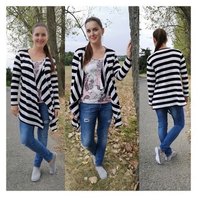 Wykrój Fazonetka na damski kardigan w roz. XXS-XXXL FA013 (1)