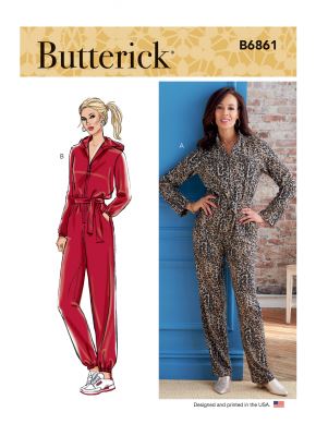 Wykrój Butterick na damski kombinezon w wielkości XS-XXL B6861-A