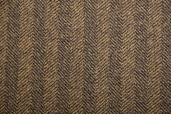 Tkanina płaszczowa musztardowa z drobnym wzorem 16212/034