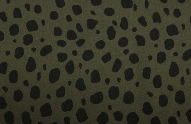 Softshell w kolorze khaki z nadrukiem cyfrowym kropek 24441/027