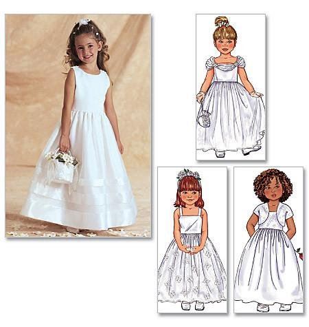 Wykrój Butterick na sukienki eleganckie dla dziewczynek w roz. 92-116 B3351/2