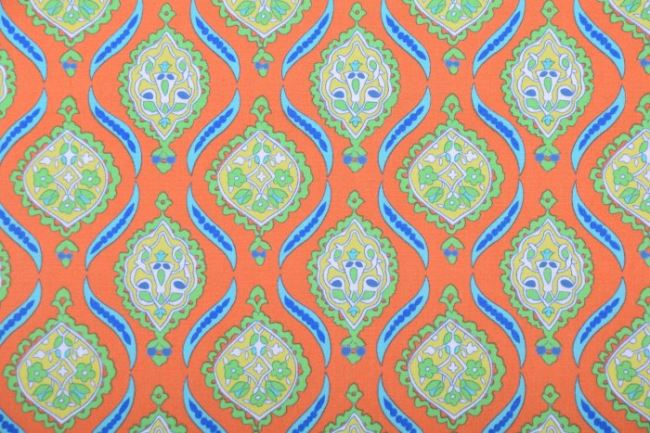 Amerykańska bawełna na patchwork z kolekcji Retro spring z orientalnym wzorem PWSL013