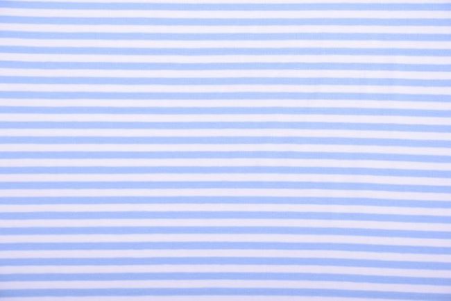 Dzianina bawełniana w jasnoniebieskie i białe paski 10625/002