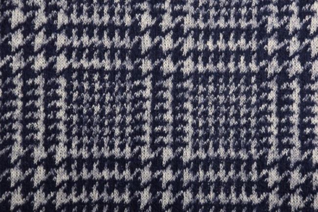 Tkanina płaszczowa z tkanym wzorem kratki 84439/024