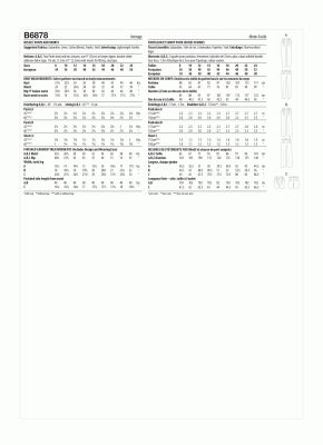 Wykrój Butterick na damskie spodnie w wielkości 34-42 B6878-B5 (1)