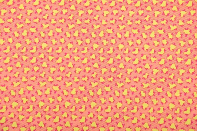 Amerykańska bawełna do patchworku z kolekcji Retro spring pomarańczowa w cętki PWSL071