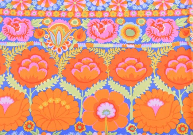 Amerykańska bawełna na patchwork z kolekcji Free Spirit w kwiaty PWKF001.ORANG
