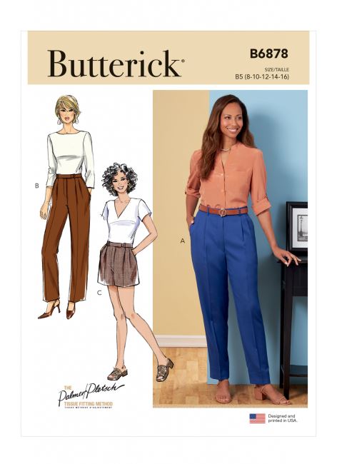 Wykrój Butterick na damskie spodnie w wielkości 34-42 B6878-B5