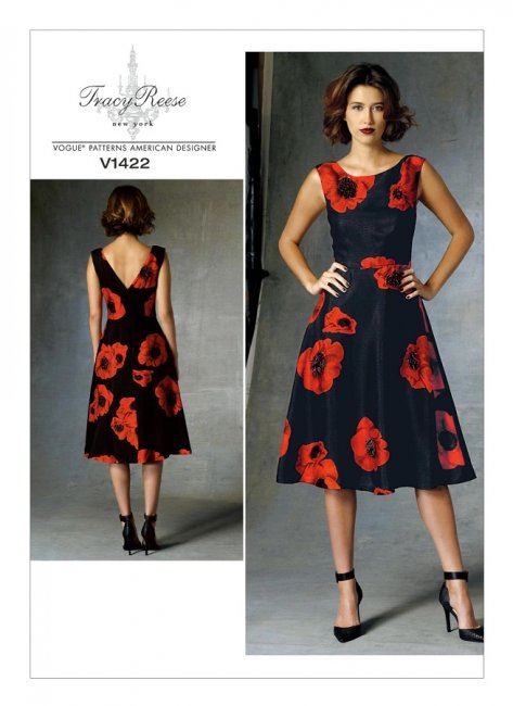 Wykrój Vogue na sukienkę damską w wielkości 32-40 V1422-A5
