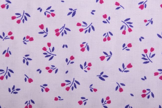 Popelina w szarym kolorze z nadrukiem drobnych kwiatków 19416/061