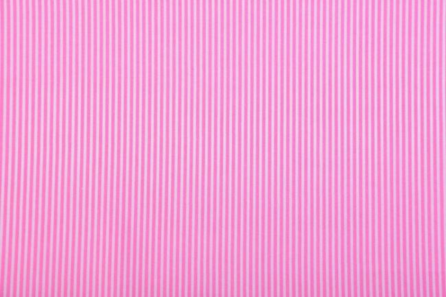 Tkanina bawełniana w biało-różowe paski KC9090-312