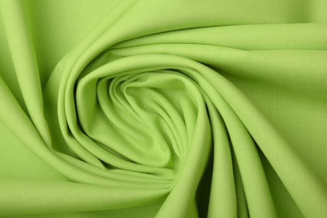 Bawełniane płótno w kolorze zielonego groszku 0150/315